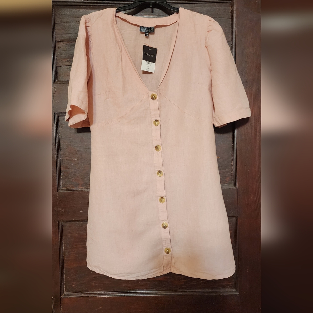 Topshop Angel Sleeve Shift Dress Size 8